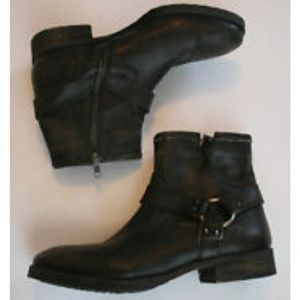 Fabio De Luca Shoes | Fabio De Luca Motorcycle Ankle Boot Black Sz 5
